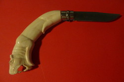 Fait main-Couteau Opinel,Couteau Collection Sculpté Lionne