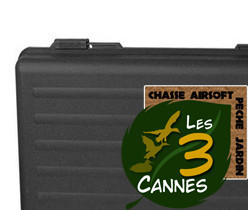 Mallette AIRSOFT malette ABS valise rangement replique arme - Les 3 cannes