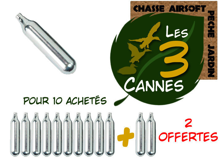 Airsoft,cartouche co2 pour replique,carabine co2,pistolet bb - Les 3 cannes