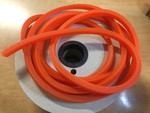 elastique carr 10x10mm orange